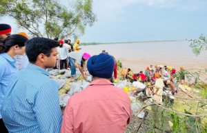 Ludhiana: ਸਤਲੁਜ ਕਿਨਾਰੇ ਕਈ ਖੇਤ ਪਾਣੀ ‘ਚ ਡੁੱਬੇ, ਧੁੱਸੀ ਬੰਨ੍ਹ ਨੂੰ ਵੱਜ ਰਹੀ ਢਾਹ, ਡਰੋਨ ਰਾਹੀਂ ਰੱਖੀ ਜਾ ਰਹੀ ਨਜ਼ਰ